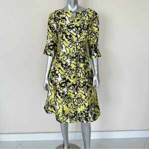 Oscar De La Renta Floral Dress size 6 US Authentic Retail 2500$